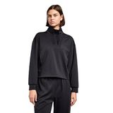 Lescon Kadın Antrenman Yarım Fermuarlı Sweatshirt 25B-2052 25BTBA002052, Siyah, L