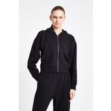 Lescon Kadın Fermuarlı Kapüşonlu Sweatshirt 24N-2103