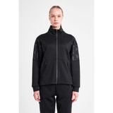 LESCON Kadın Fermuarlı Sweatshirt, Siyah, L Beden