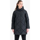 Lescon Siyah Kadın Şişme Uzun Mont 23N-2150 - XL