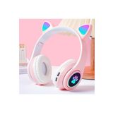 LESGO Kablosuz Bluetooth 5.0 Led Işıklı Kedili Kulaklık Aux Hediyeli Tüm Telefonlara Uyumlu Stereo Hd Ses