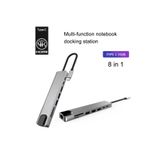 LESGO Macbook Pro Air Usb Type-c Hub Dönüştürücü Çevirici Çoklayıcı Usb Hdmı Micro Sd 8 Girişli