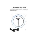 LESGO Ring Light Youtuber Tiktok Çekim Halka Işıklı Telefon Tutucu Makyaj Işığı 10 Inç Telefon Tutucu