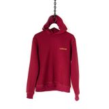LESMOUR Unisex Oversize Kapüşonlu Sweatshirt Sırtı Nakışlı (S, kırmızı)