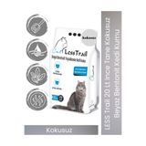 LESS Trail 20 Lt Ince Tane Kokusuz Kokulu Beyaz Bentonit Kedi Kumu