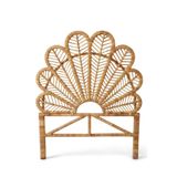 Lessio Home Lotus Rattan Bambu Yatak Başlığı Tek Kişilik Bohem El Yapımı 100x128 cm