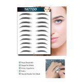 Lesvip's Suya Dayanıklı Kaş Dövme Sticker Doğal Görünümlü Kaş Tattoo Siyah E05