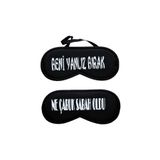 Lesvip's Yazılı Uyku Maskesi Göz Bandı 2 Adet