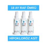 LET-19 3 Adet Sprey 100ml Hipokloröz El & Yüz & Cilt Dezenfektanı (ALKOLSÜZ)