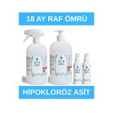 LET-19 Süper 4'lü Set Hipokloröz El/yüz/cilt Alkolsüz Antiseptik (1 L Sprey + 1 L Pompa + 2 Adet 100 Ml