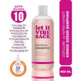 Let It Vibe Back Kırmızı Soğan Özlü Saç Dökülme ve Kepek Karşıtı Şampuan - 400 ml | Saç Uzamasını Destekler