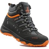 Letao Erkek Watertight Su Geçirmez Trekking Kürklü Fermuarlı Bot - Siyah - Turuncu