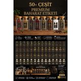 Letbil Reklam 57 Çeşit Premium Baharat Etiketi Seti | Suya Dayanıklı Folyo Kavanoz Sticker