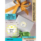 Letbil Reklam Doğum Günü Etiketi-Fil, Kral Taçlı Cemiyetleriniz Için 5cm - 40 Adet Opak Sticker
