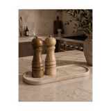 Lete Design Dekoratif Organizer Tepsi – El Yapımı Traverten Efektli Taş Görünümlü Dekoratif Tepsi, Komodin, Banyo, Makyaj Masası, Mutfak ve Kahve Köşesi İçin Çok Amaçlı Stand (23,8 x 9,5 cm)