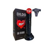 Leten Erox Dildo Blues 14 Cm Anal Ve Vajinal Yumuşak Doku Kemerli siyahi Realistik Penis