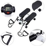 Lethe Boards Direnç Lastikli Dijital Göstergeli Mini Stepper Egzersiz Aleti Kaymaz Pedallı Ev Spor Aleti