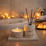 Lethe Studio Design Banyo Seti - Bej - Kahverengi