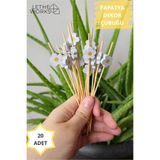lethe works Papatya Kokteyl & Dekor Çubukları - 20 Adet