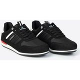 Letoon Erkek Siyah Ortapedik Taban Bağcıklı Spor Ayakkabı Sneaker