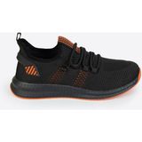 Letoon Unisex Spor Ayakkabı 2103 Siyah - Turuncu Düz Taban Konforlu Model