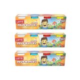 Lets 3'lü Set 4'lü Büyük Boy Oyun Hamuru 4 Renk 460gr