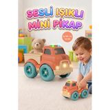 Let's Be Child İlk Kamyonum Sesli ve Işıklı - Renkli Butonlu Güvenli Motor Becerisi Geliştirici Oyuncak Kamyon - 10 x 11 cm