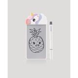 Let's Be Child Sevimli Unicorn Manyetik Mini Yazı Tahtası Silikon Figürlü 5.5 Inç - Beyaz