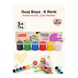 Lets Guaj Boya Seti 6 Renk x 25ml | Let's