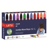 Lets L-6512P 12 Renk Plastik Kutulu Jumbo Mum Boya