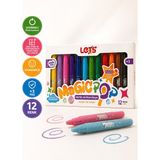 Let's Let’s Magicpop Süper Yıkanabilir Mum Boya 12 Renk