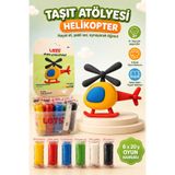 Lets Let's Mini Challenge 5 Renk Taşıt Atölyesi Helikopter Oyun Hamuru 120g