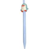 Let's Mingle Penguin Figürlü Kalem - Mavi Sevimli Penguen Dekoratif Kurşun Kalem