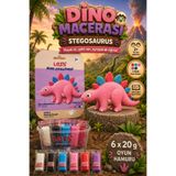 Lets Mini Challenge 5 Renk Dino Macerası Stegosaurus Oyun Hamuru 120g