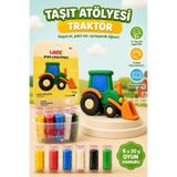 Lets Mini Challenge 5 Renk Taşıt Atölyesi Traktör Oyun Hamuru 120g