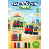 Lets Mini Challenge 5 Renk Taşıt Atölyesi Tren Oyun Hamuru 120g