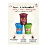 Lets Oyun Hamuru Seti 3'lü – Deniz Altı Renkleri Let's