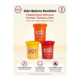 Lets Oyun Hamuru Seti 3'lü – Gün Batımı Renkleri Let's