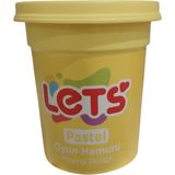 Lets Oyun Hamuru Tek Renk Pastel Sarı110 Gram