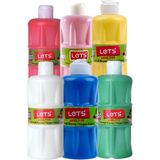 Let's Parmak Boyası 500 ml 6'lı Set 4 Adet Kırmızı Mavi Sarı Beyaz Pembe Yeşil Renkler