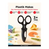 Lets Plastik Çocuk Makası – Güvenli İlk Makas | Let's Siyah