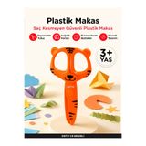 Lets Plastik Çocuk Makası – Güvenli İlk Makas | Let's Turuncu