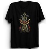 Let's Rock, Guitar, Gitar, Rock Metal Tişört - Siyah - XL