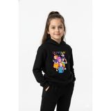 Let's Wear Huntrix Baskılı Premium Çocuk Kapşonlu cepli ve İpli Premium Compact Sweatshirt Eşofman Takımı