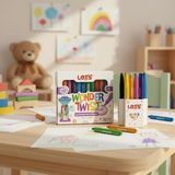 Lets Wonder Twist Mini Çevirmeli Mum Boya 12 Renk