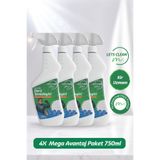 letsClean Profesyonel Derz Temizleyici Sprey Güçlü Fayans Arası Kir ve Kararma Çözücü - 4x750 ml