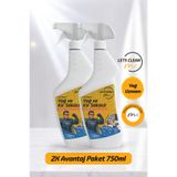 letsClean Ultra Güçlü Yağ ve Kir Sökücü Sprey Mutfak Ocak Fırın Temizleyici - 2x750 ml