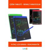 Letsii 10 İnç Renkli Eğitici Çizim Tableti LCD Kalem ile