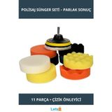Letsii 11 Parça Oto Pasta Cila Polisaj Sünger Seti Kullanım İçin Uyumlu