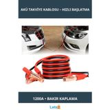 Letsii 1200 Amper Yüksek Performanslı Akü Takviye Kablosu